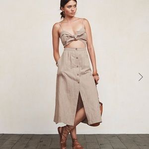 ReformTion Riley Dress size 4 in Beige